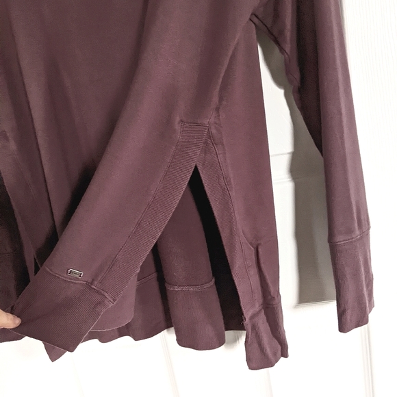 UpWest Unwind Tunic Sweatshirt in color "prune" - Picture 3 of 3